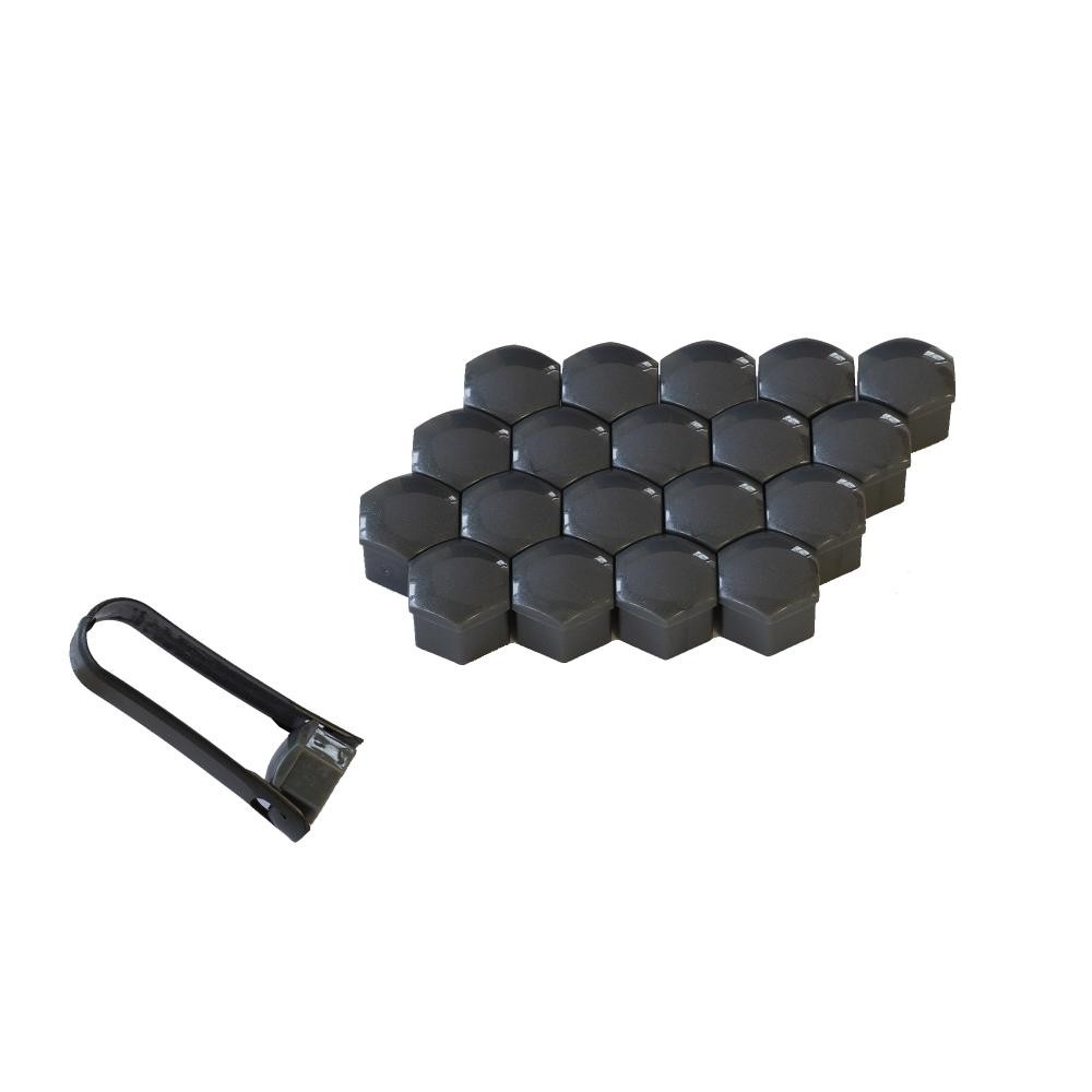 CAPAC PREZOANE 17 MM GRI SET 20 BUC+CLESTE 