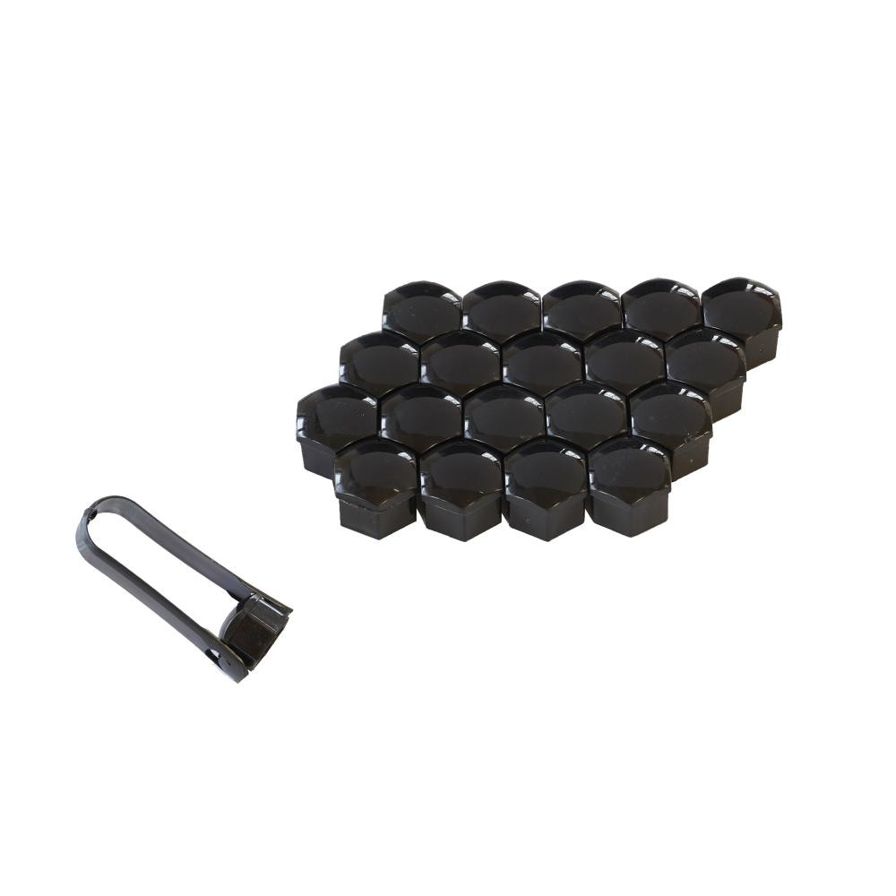 CAPAC PREZOANE 17 MM NEGRU SET 20 BUC+CLESTE 
