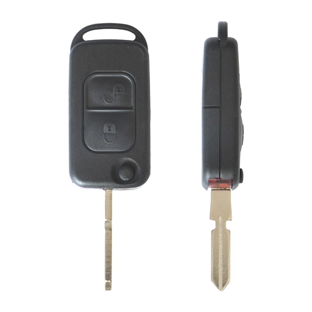 CARCASA CHEIE CONTACT PENTRU MERCEDES CLASSE A (W168) / CLASSE C (W202 / W203) / CLASSE E (W210) / CLASSE G (W461), 2 BUTOANE, CU CHEIE 