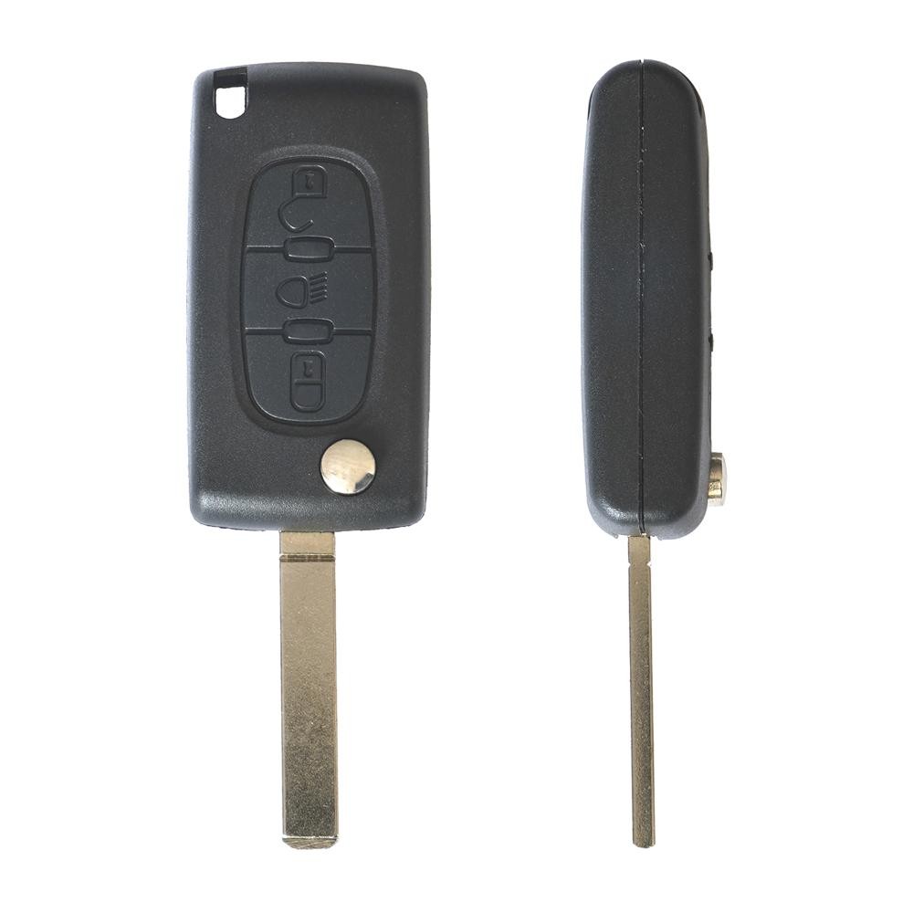 CARCASA CHEIE CONTACT PENTRU PEUGEOT 3 BUTOANE, CU CHEIE 