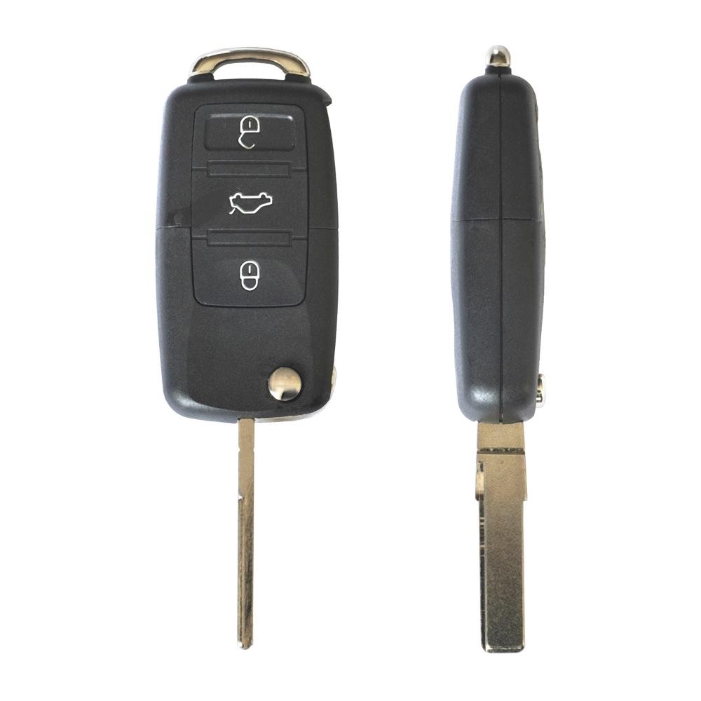 CARCASA CHEIE CONTACT PENTRU VOLKSWAGEN JETTA / PASSAT (B5-B6-B7) / POLO / SCIROCCO / TIGUAN, 3 BUTOANE, CU CHEIE 