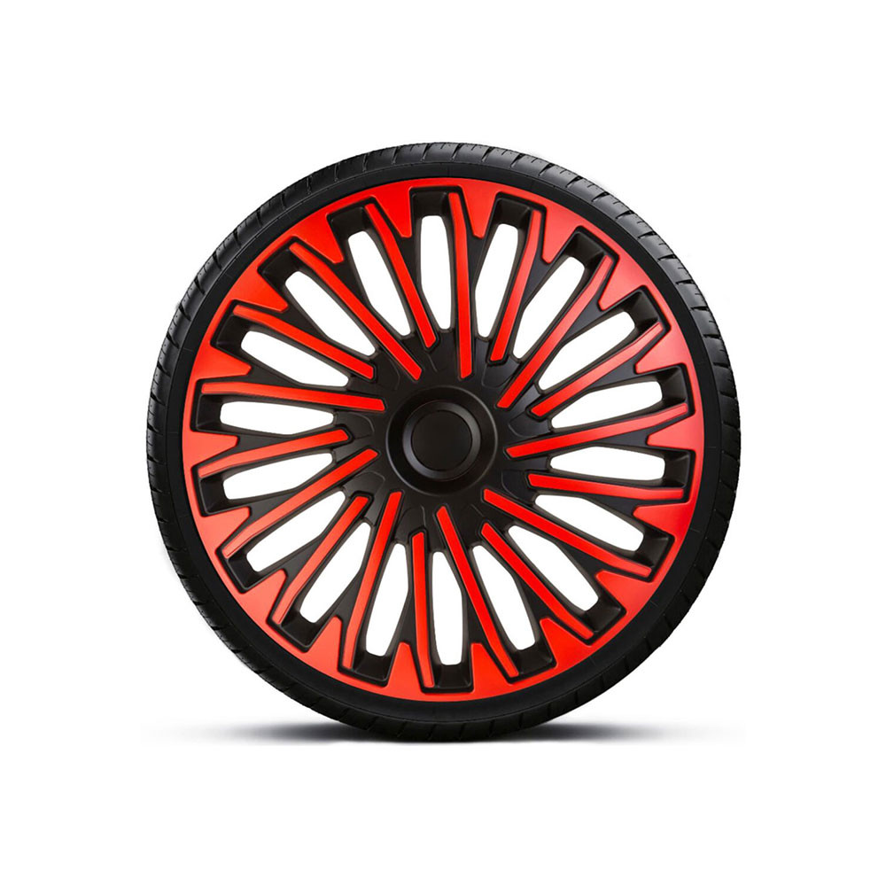 SET CAPACE ROTI 16` ROSU-NEGRU CU INEL NEGRU SOHO 