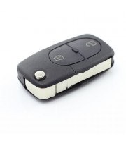 Audi - Carcasa cheie tip briceag, 2 butoane "rotunde",  cu baterie 1616 