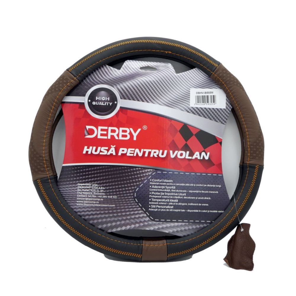 Husa volan piele naturala DERBY Maro (37-39 cm) 