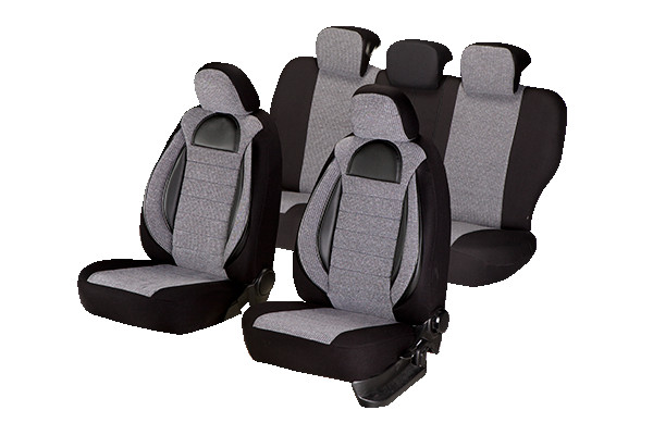 SET HUSE SCAUN RACING GRI - NEGRU 