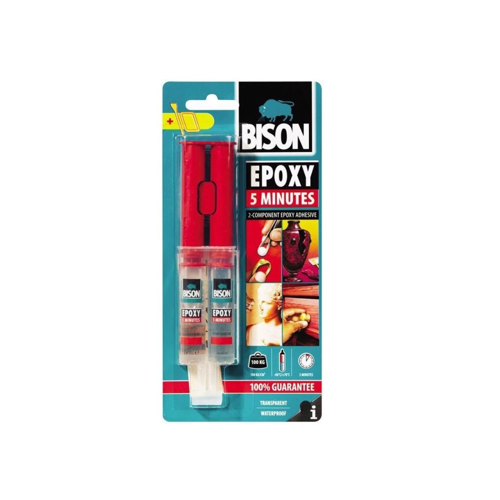 Adeziv bicomponent rapid BISON Epoxy 5 minute, 2 x12ml 