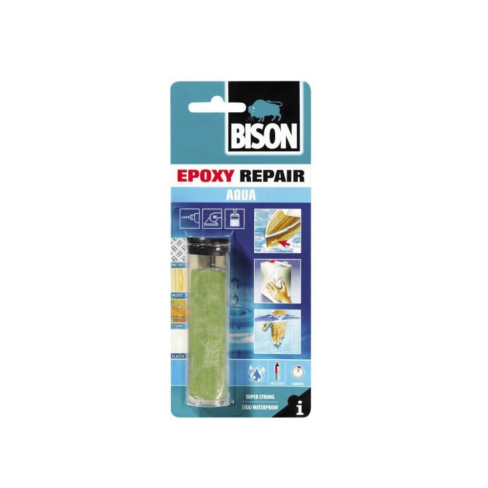 Chit epoxidic bicomponent rezistent la apă BISON Epoxy Aqua, 56g 