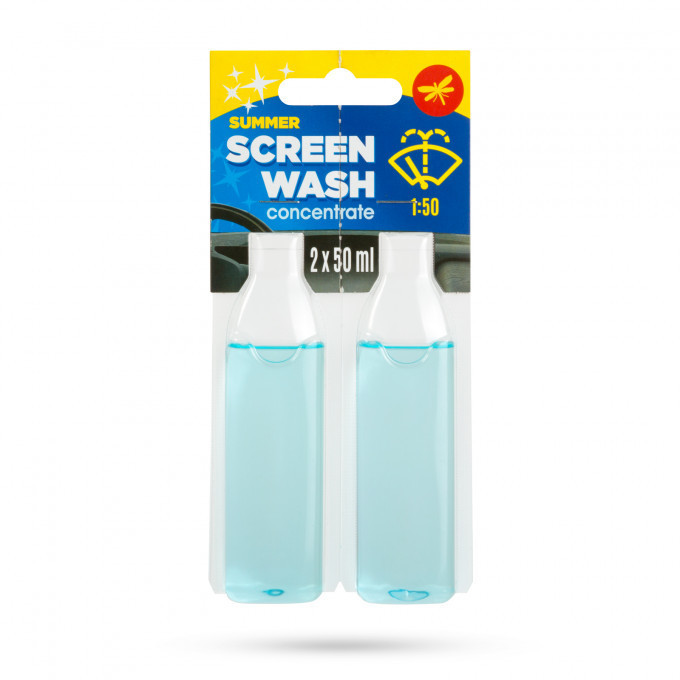 Lichid concentrat pentru parbriz - de vară - anti insecte - 2 x 50 ml 