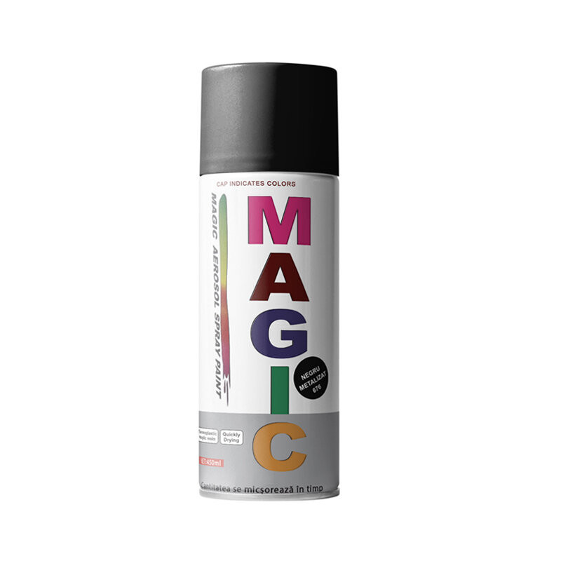 Magic - Vopsea spray Negru Mat 004 450 ml 