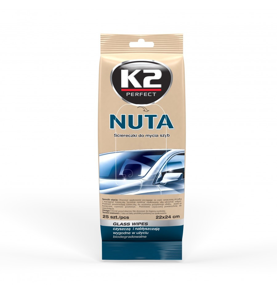 NUTA - Şerveţele umede pt. geamuri 25buc/set 
