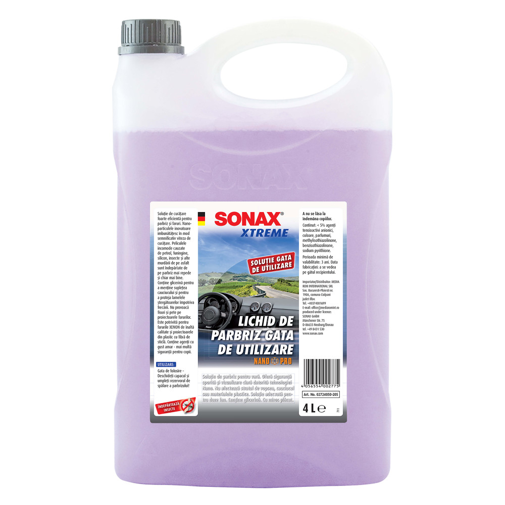 SONAX Lichid de parbriz vara gata de utilizare, 4 L 