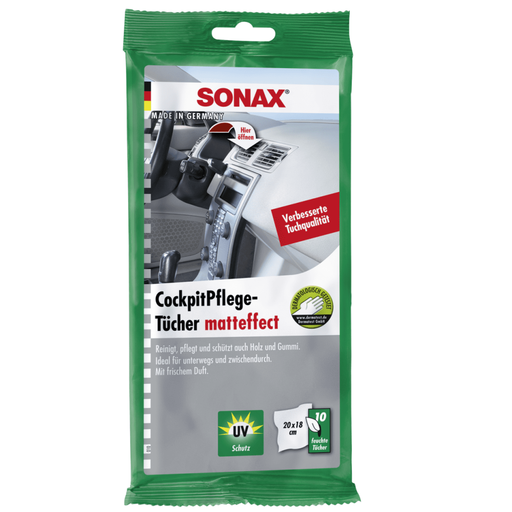 SONAX Servețele umede pentru suprafețe din plastic, cu efect mat, cod 415800 