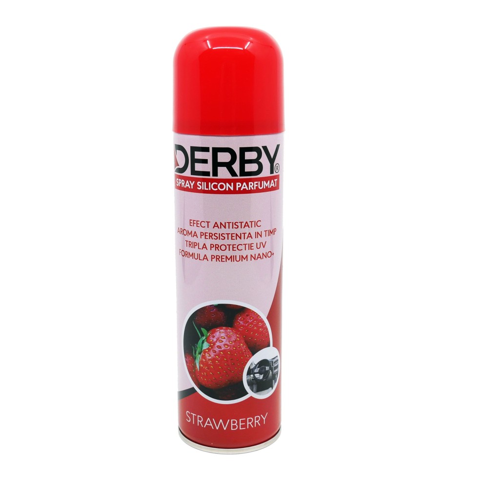 Spray cu silicon parfumat pentru bord Capsuni 220 ml DERBY 