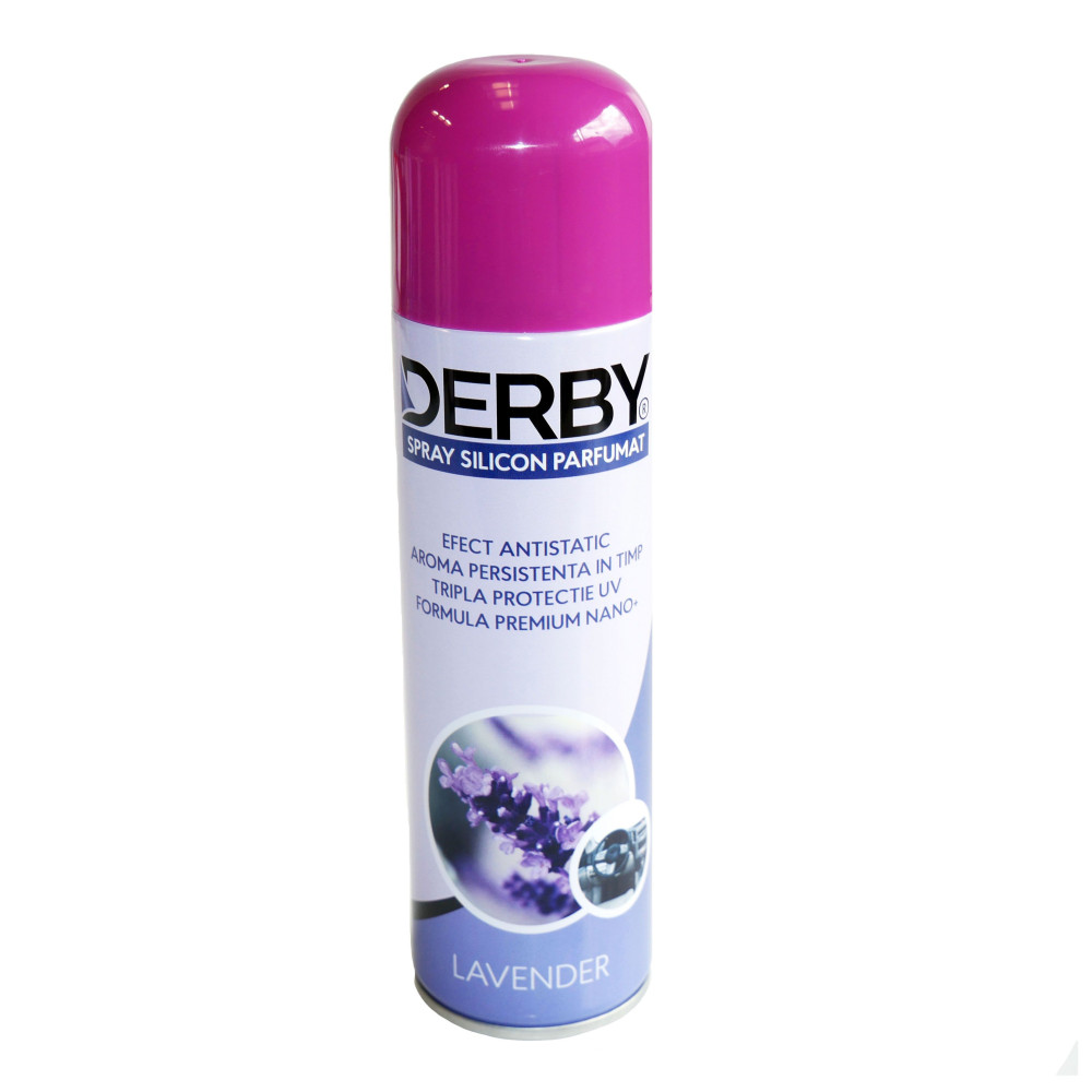 Spray cu silicon parfumat pentru bord Lavanda 220 ml DERBY 
