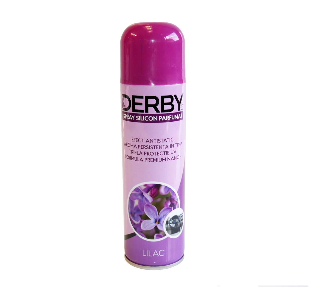 Spray cu silicon parfumat pentru bord Liliac 220 ml DERBY 