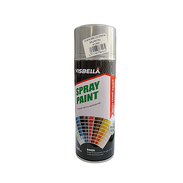Spray vopsea termorezistenta 500°C argintiu 400ml 