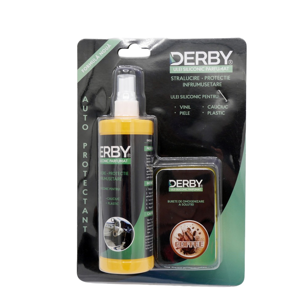 Ulei siliconic parfumat cafea 300ml + burete DERBY 