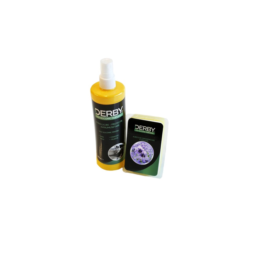 Ulei siliconic parfumat pentru bord Lavanda 300 ml + burete 