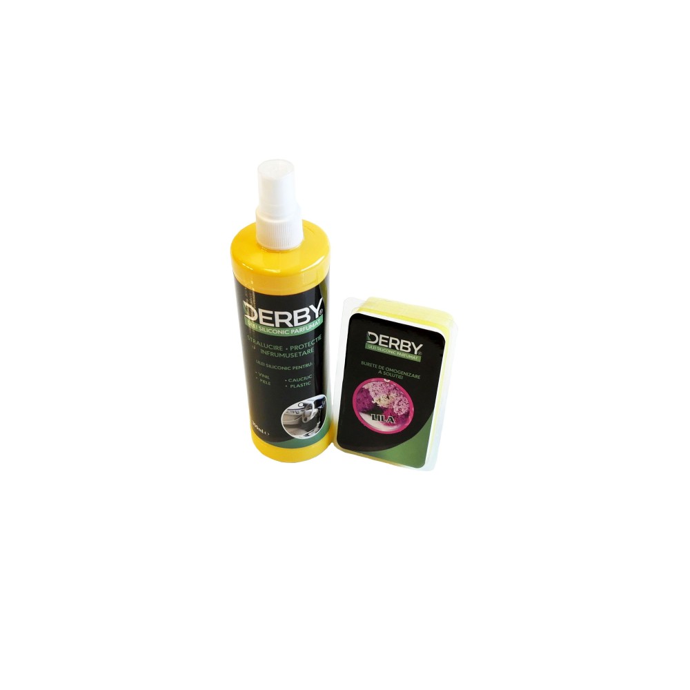 Ulei siliconic parfumat pentru bord Liliac 300 ml + burete 