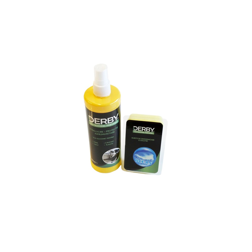 Ulei siliconic parfumat pentru bord Ocean 300 ml + burete 