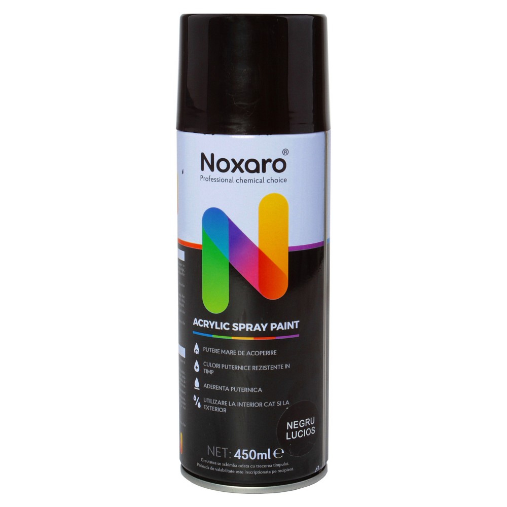 Vopsea spray 450 ml Negru Lucios 