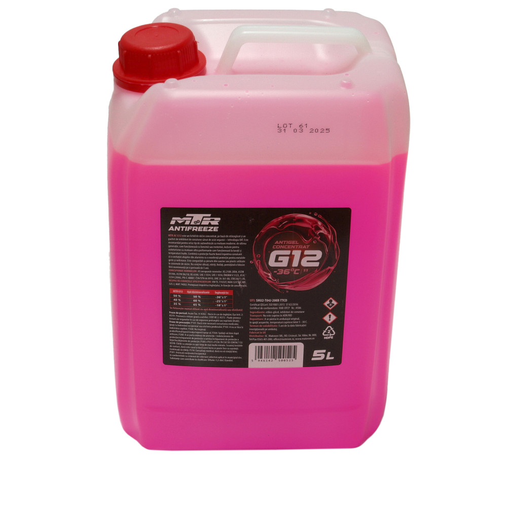 Antigel concentrat MTR Rosu G12 (-60°C) 5L 