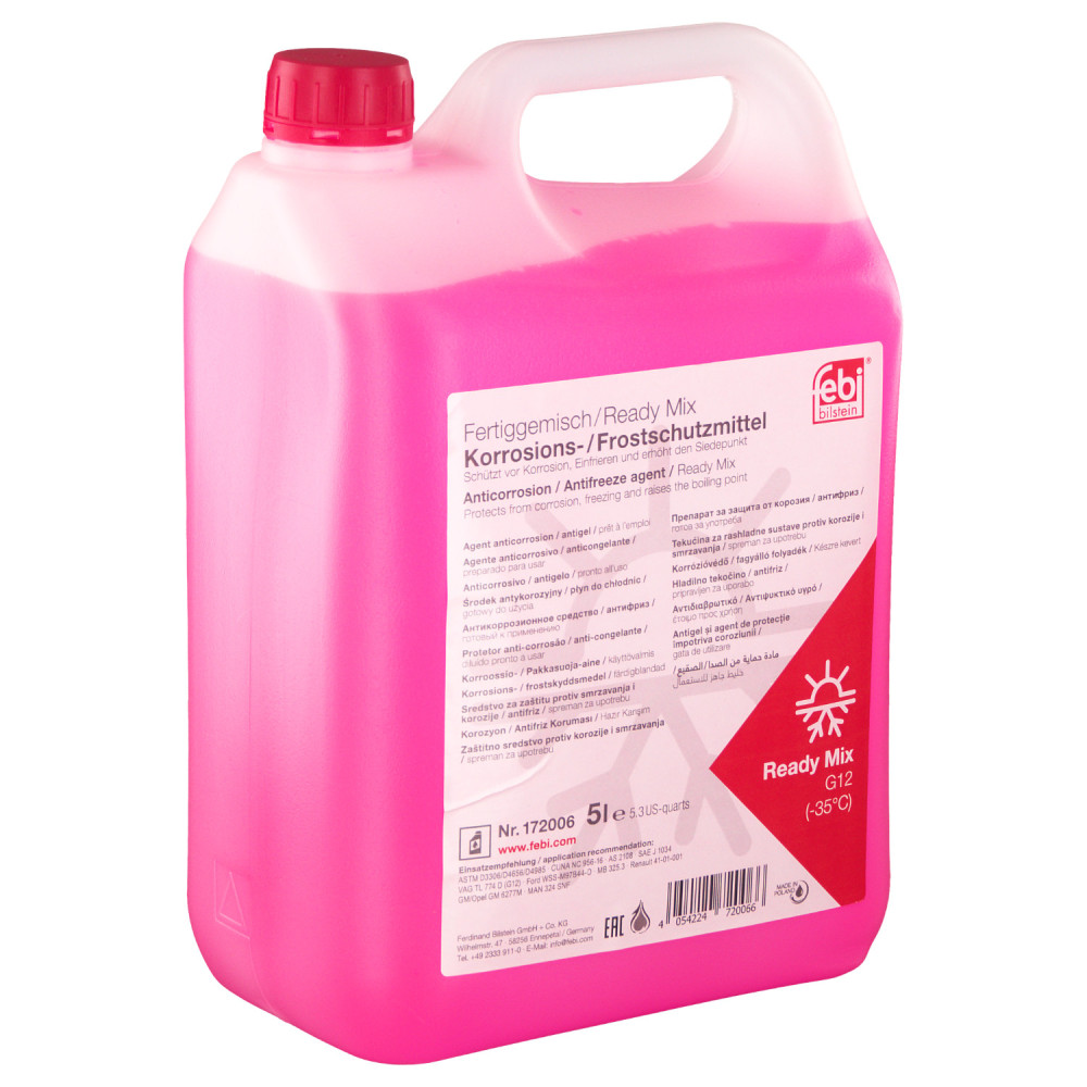 Antigel diluat Febi Rosu G12 (-35°C) 5L 