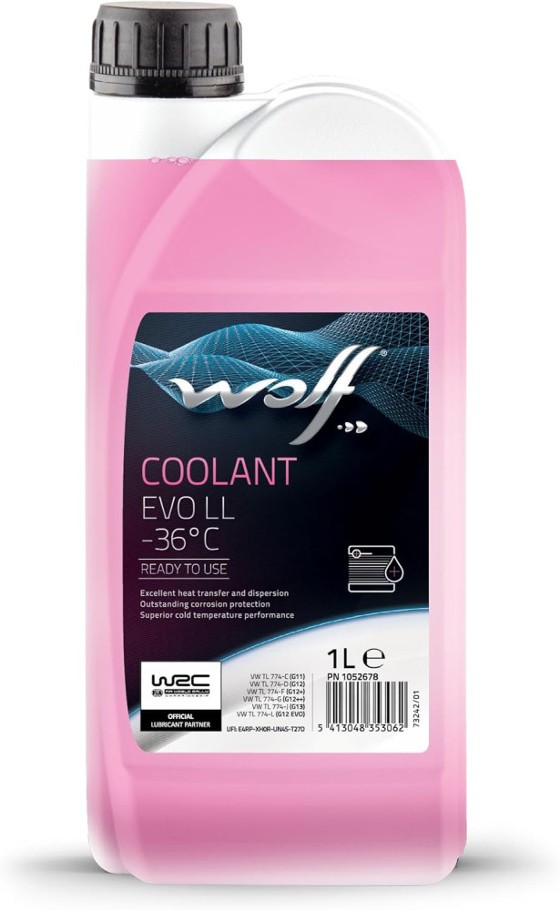 Antigel diluat WOLF COOLANT EVO LL Rosu (G12|G13|G12++|G12+|G11)  ( -36°C) 1L 