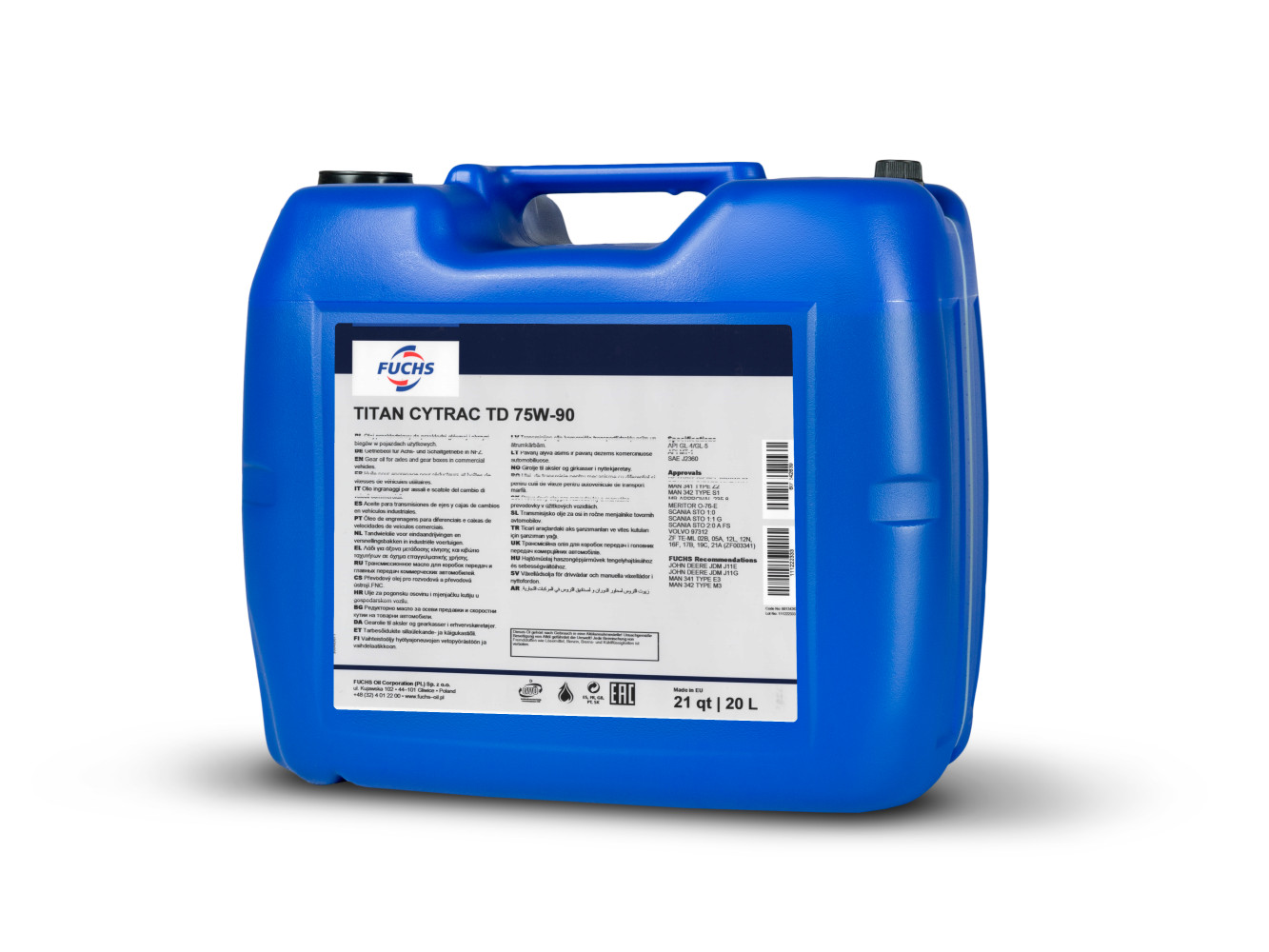 Ulei cutie Fuchs Titan Cytrac TD 75W90 20L 