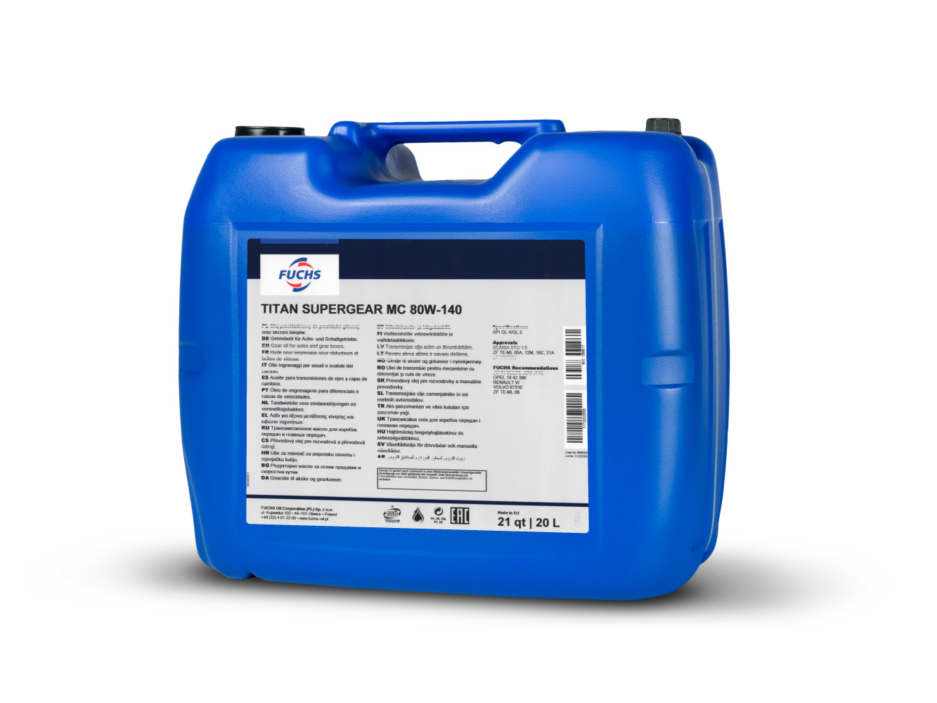 Ulei cutie Fuchs Titan Supergear MC 80W140 20L 