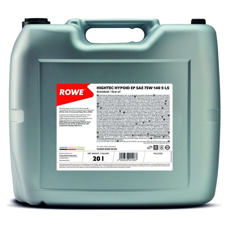 ULEI DIFERENTIAL ROWE HIGHTEC HYPOID EP SAE 75W140 S-LS 20L 
