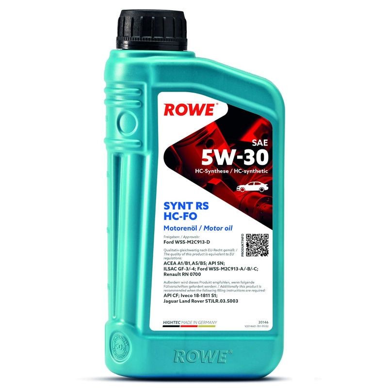 Ulei motor turisme Rowe HighTec Synt RS HC-FO 5W30 1L 