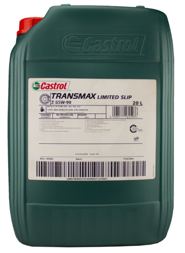 Ulei diferential CASTROL Transmax Limited Slip Z 85W90, volum 20 litri, mineral 