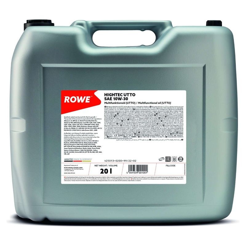Ulei utilaje agricole Rowe Hightech UTTO SAE 10W-30 20L 