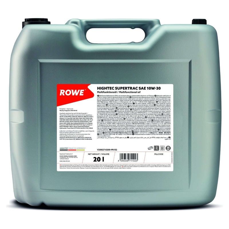 ULEI UTILAJE AGRICOLE HIGHTEC SUPERTRAC SAE 10W-30 (STOU) 20L 